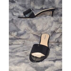 Kate Spade‎ Savvi Black Patent Kitten Heel Mules Sandals Size 6